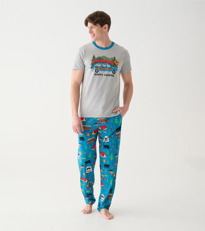 Pantalon de pyjama pour homme – Camping rétro