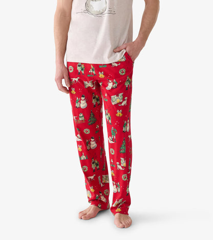 Men's Vintage Christmas Pajama Pants
