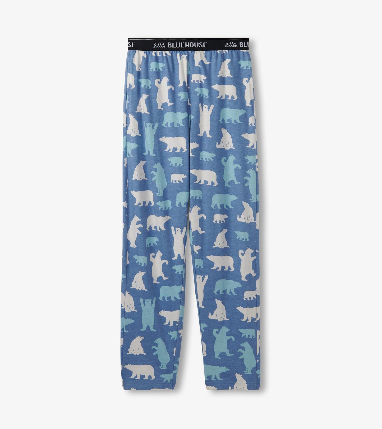 Men's Blue Polar Bears Cotton Pajama Pants