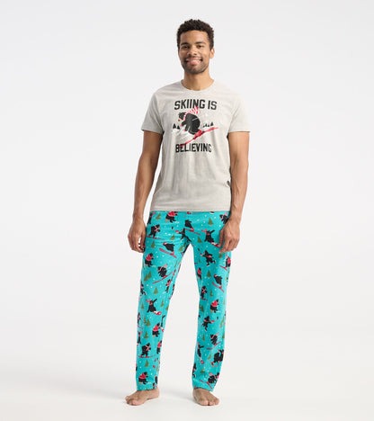 Pantalon de pyjama pour homme – Sports d’hiver dans la nature