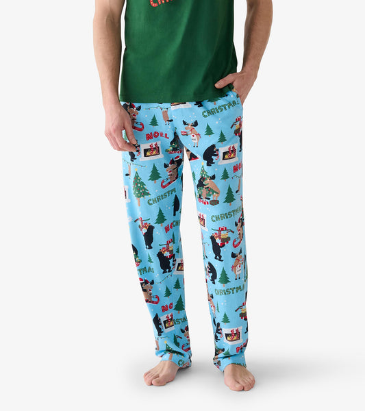 Pantalon de pyjama pour homme – Animaux sauvages de Noël