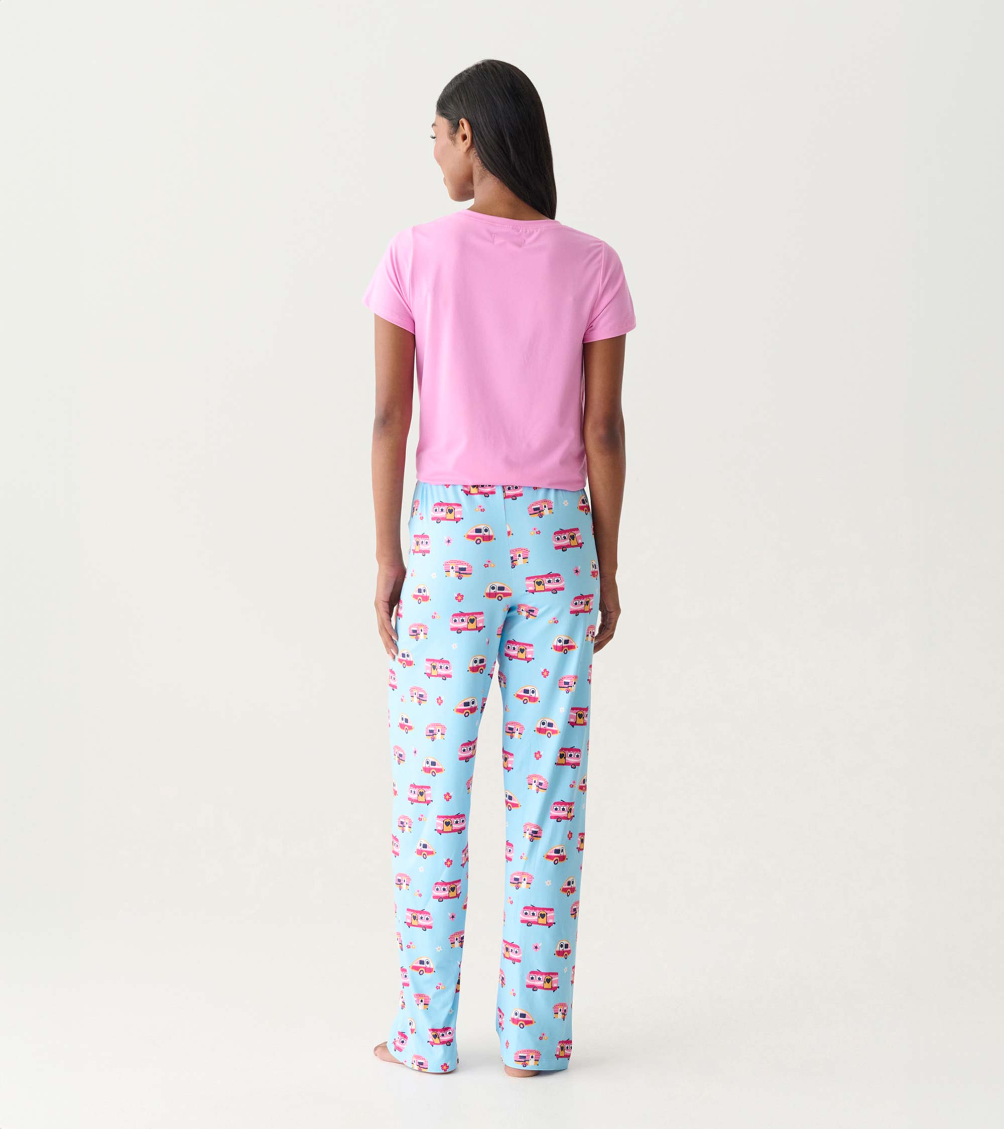Women's Retro Campers Polyknit Pajama Pants