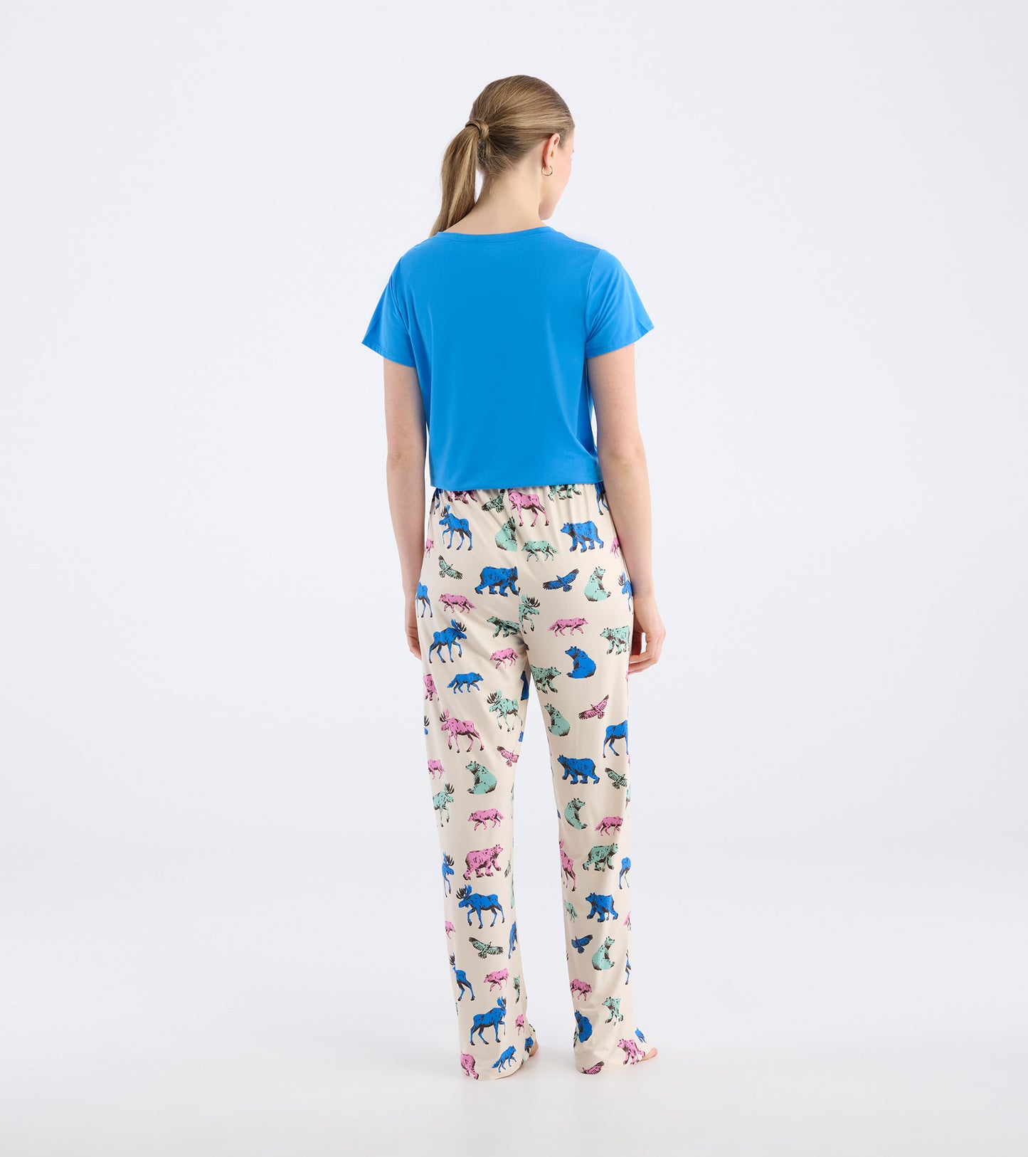Pantalon de pyjama en jersey pour femme – Animaux des bois