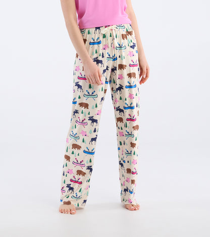 Pantalon de pyjama en jersey pour femme – Camping sauvage