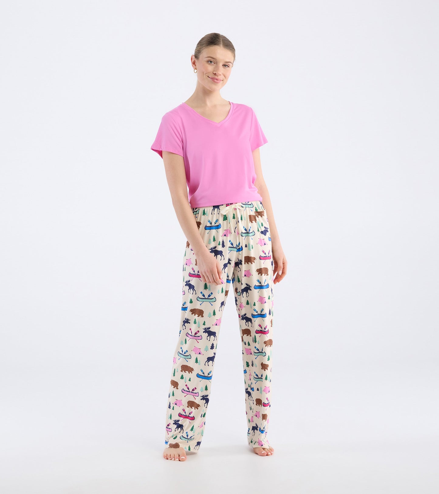 Pantalon de pyjama en jersey pour femme – Camping sauvage