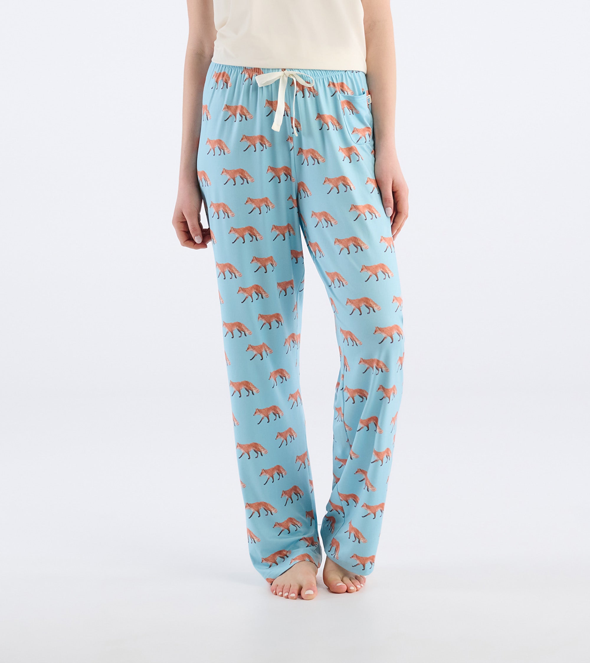 Women's Watercolour Foxes Polyknit Pajama Pants