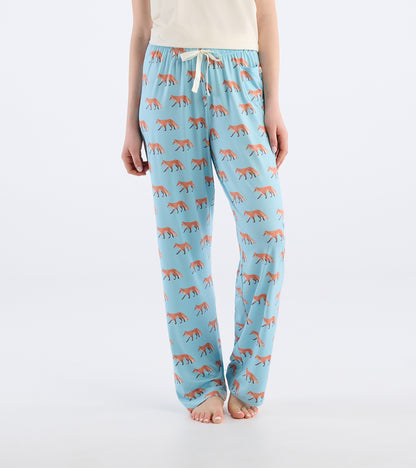 Women's Watercolour Foxes Polyknit Pajama Pants