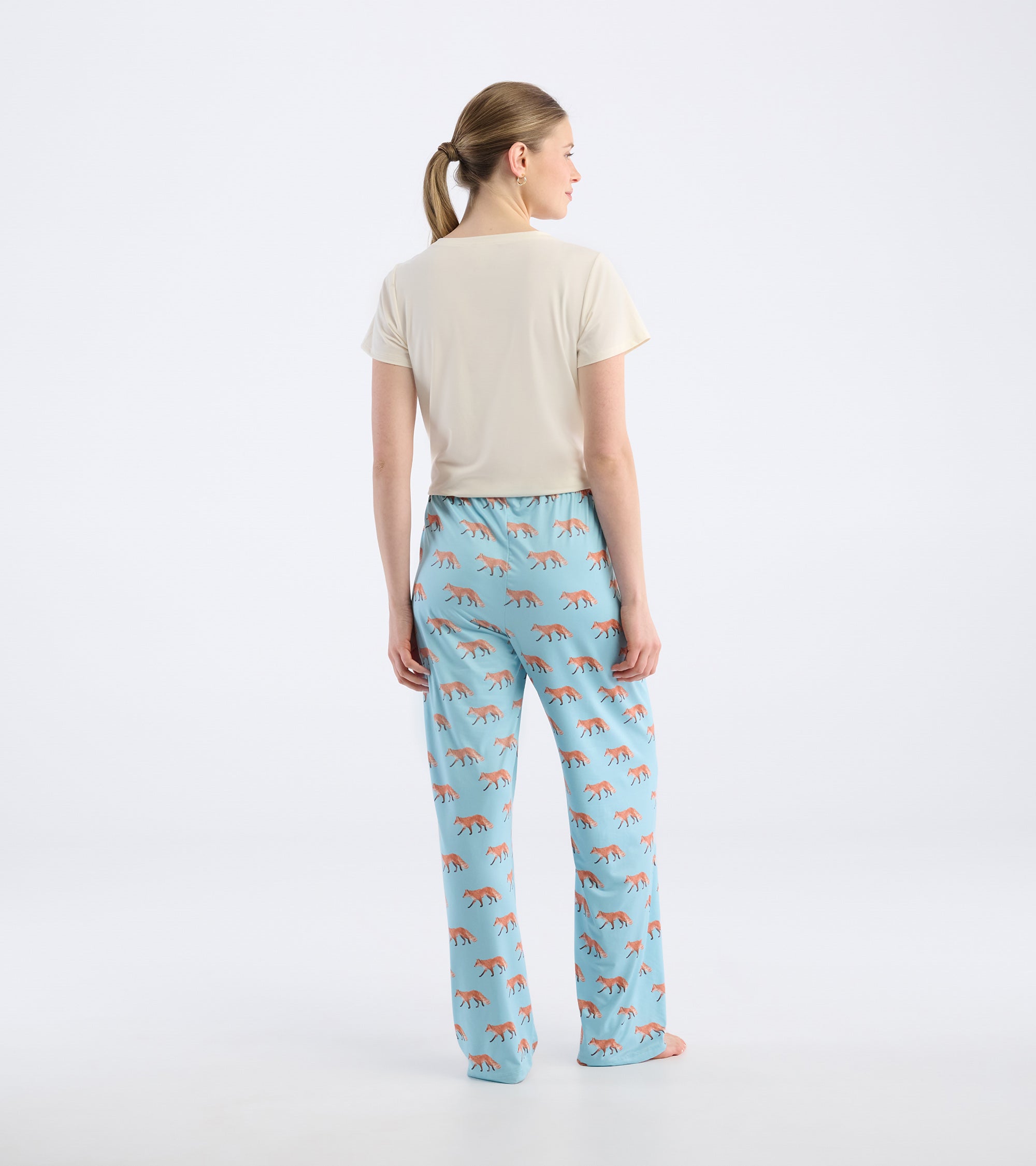 Women's Watercolour Foxes Polyknit Pajama Pants