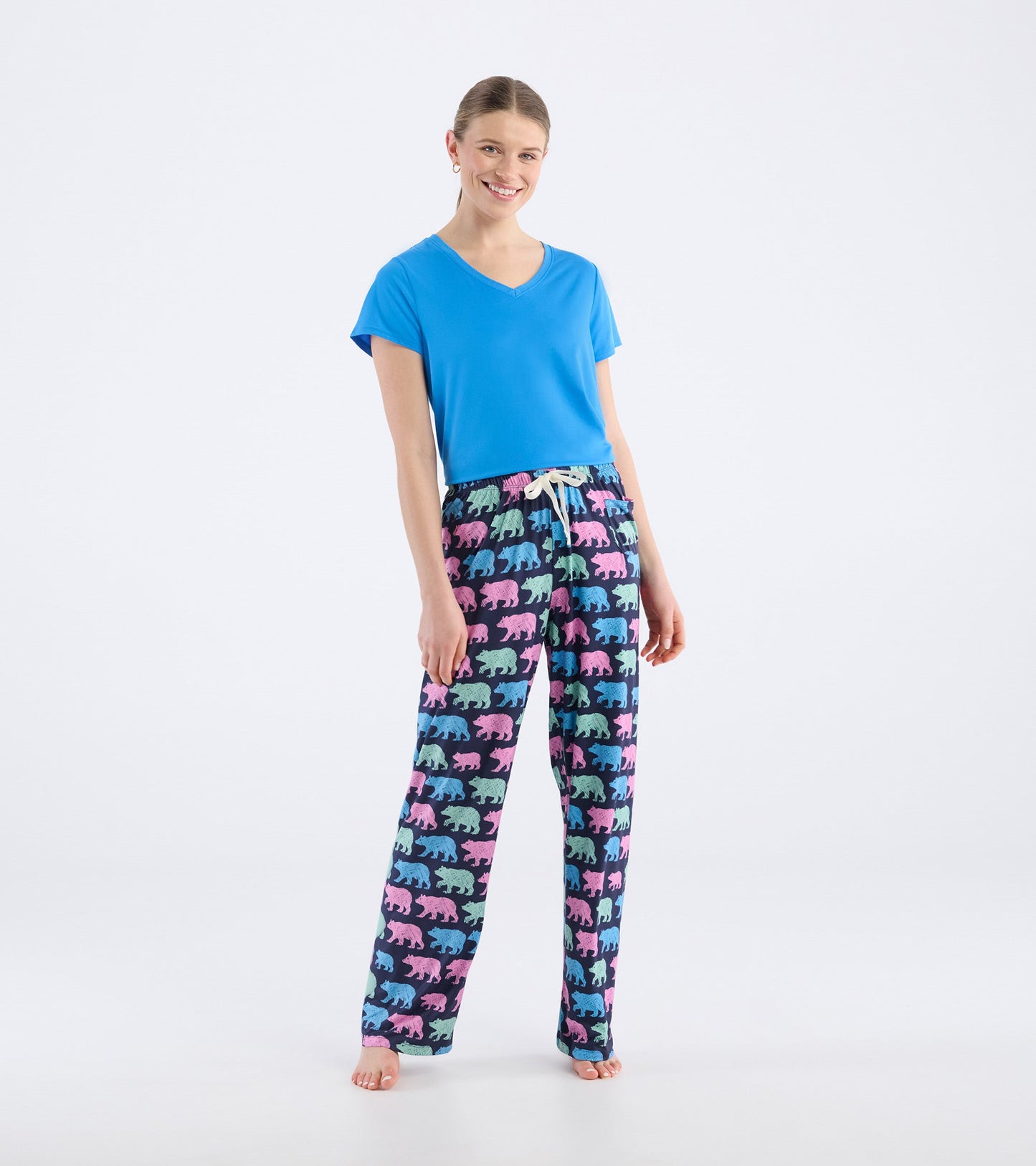 Pantalon de pyjama en jersey pour femme – Ours campagnards