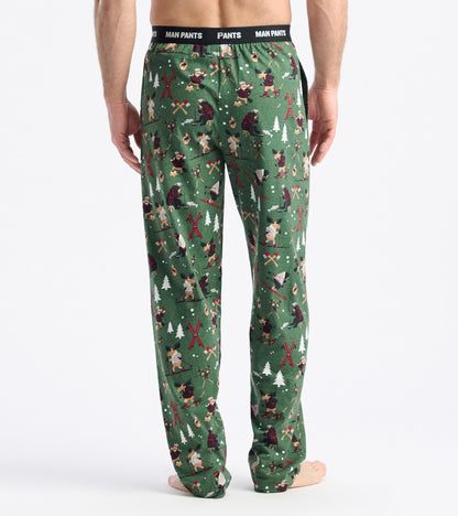 Pantalon de pyjama pour homme – Hiver en forêt