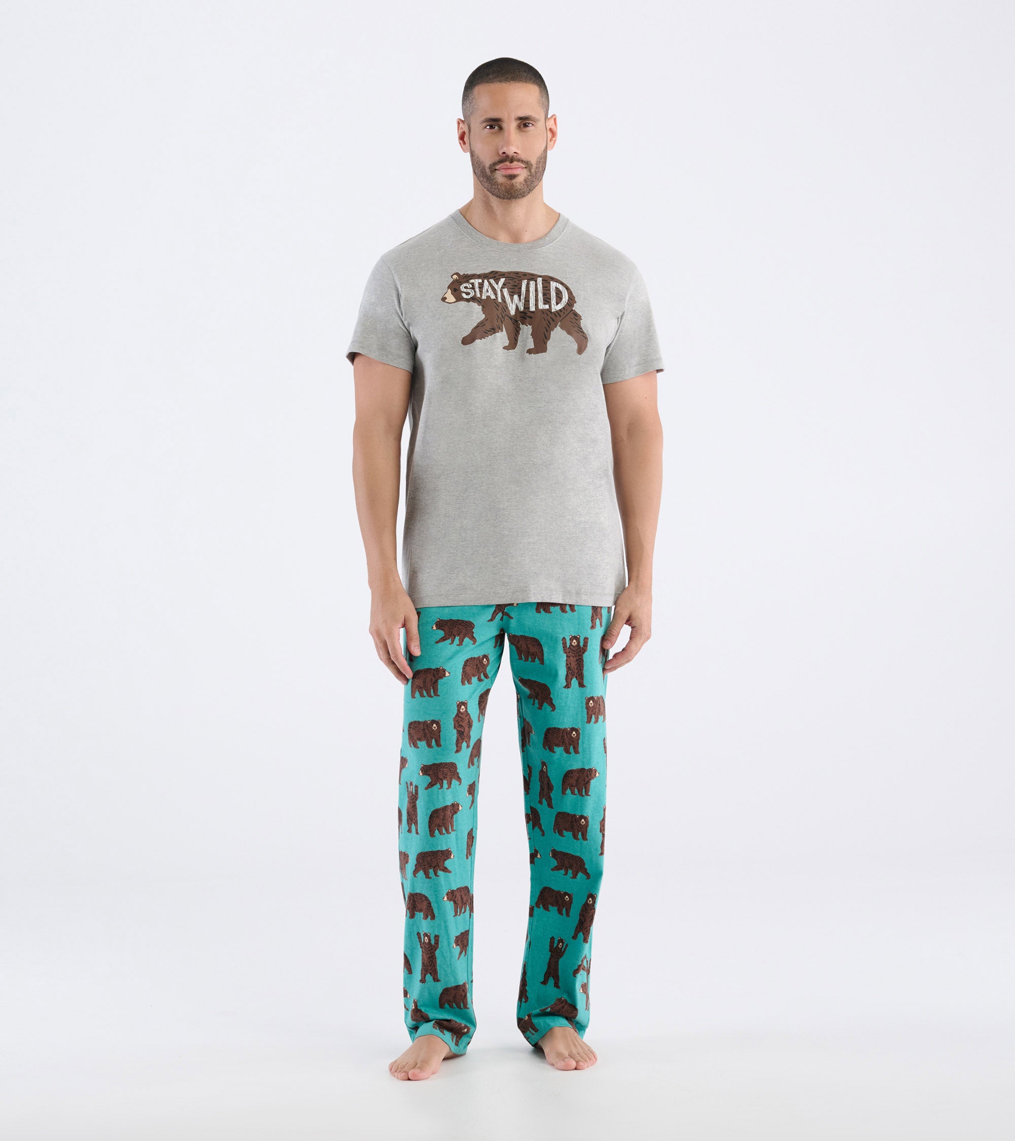 Men's Brown Bears Man Pants