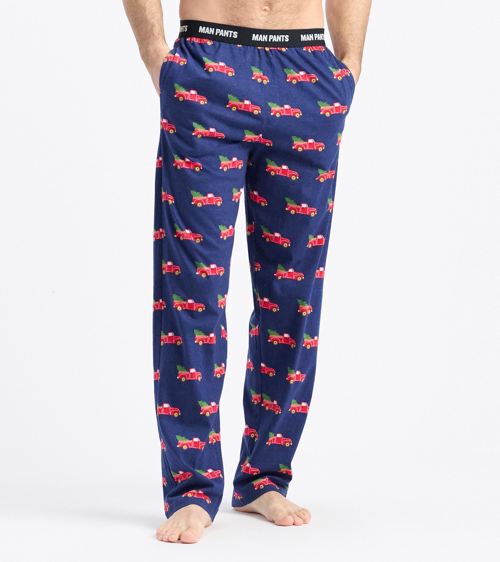 Pantalon De Pyjama Homme Noël Drôle - Imprimé Fêtes, Tissu Doux, Élastique Taille, Pour Maison Hiver