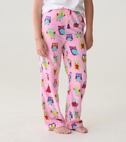 Kids Fuzzy Owls Polar Pants