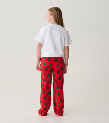 Kids Trees On Red Polar Pants