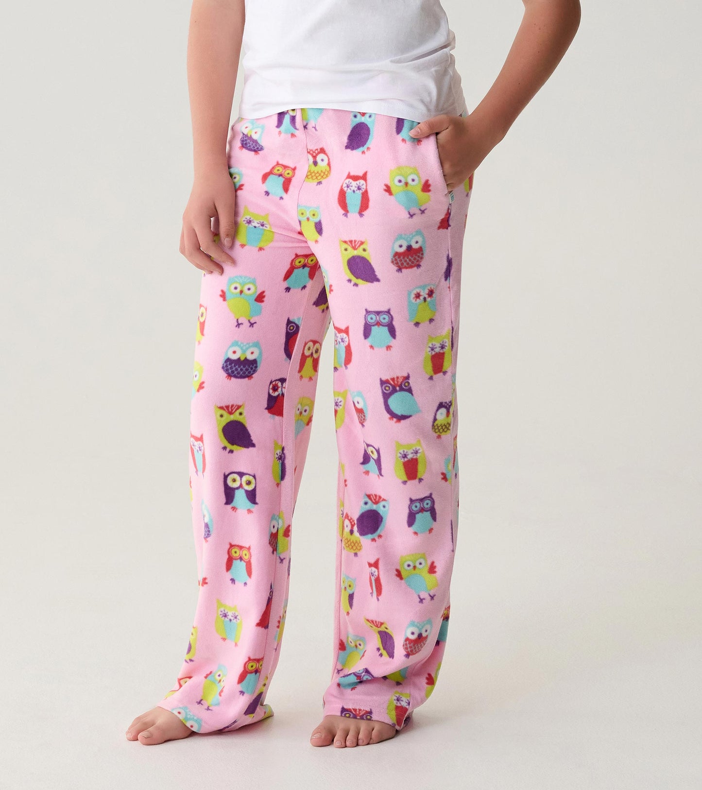 Adult Fuzzy Owls Polar Pants