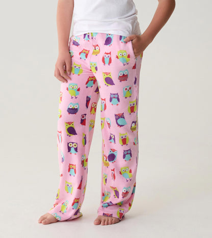 Adult Fuzzy Owls Polar Pants