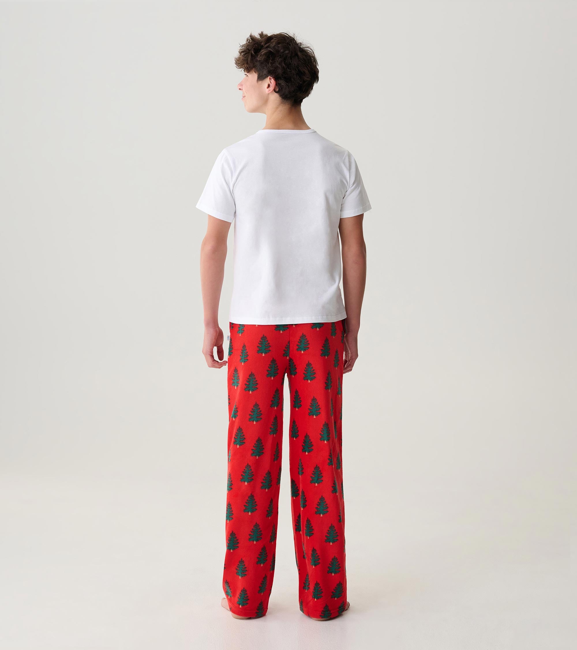 Adult Trees On Red Polar Pants