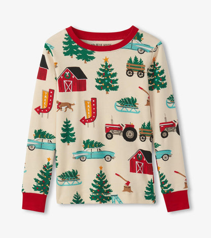 Pyjama pour enfant – Ferme d’arbres de Noël