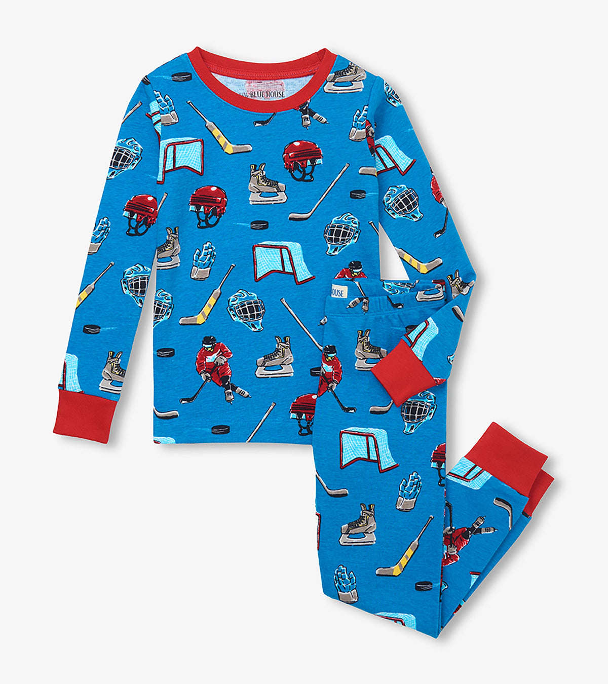 Pyjama pour enfant – Soirée de hockey, bleu