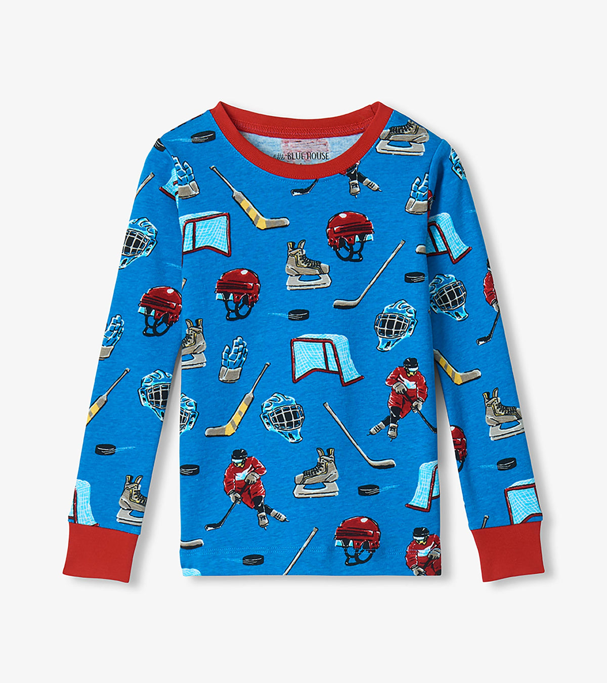 Pyjama pour enfant – Soirée de hockey, bleu