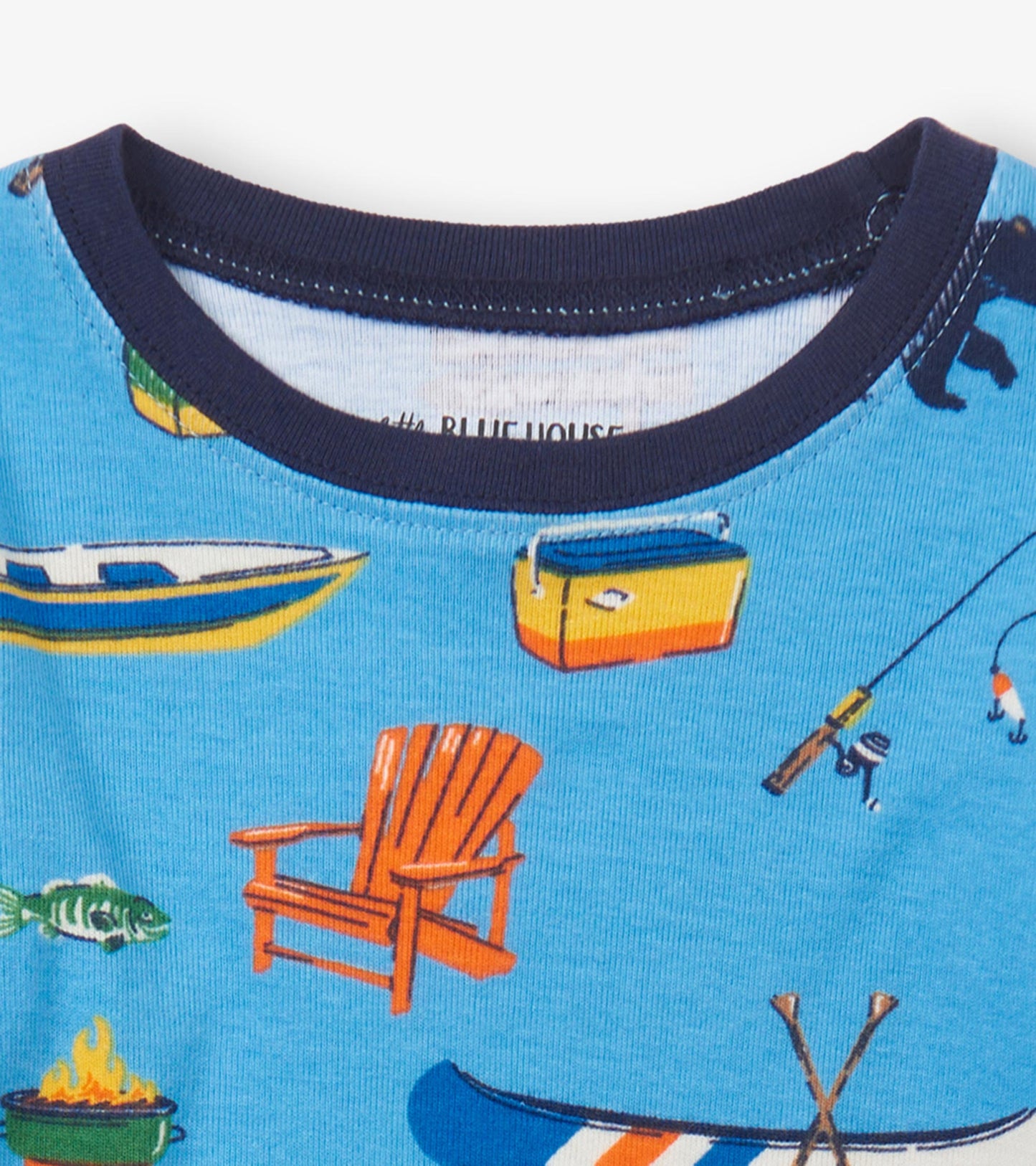 Pyjama pour enfant – Sur le lac, fond bleu