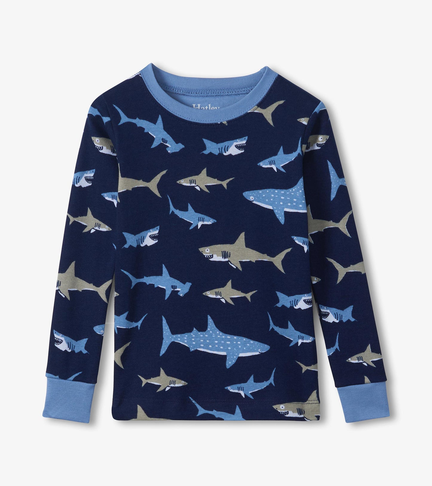 Boys Shark Frenzy Long Sleeve Pajama Set