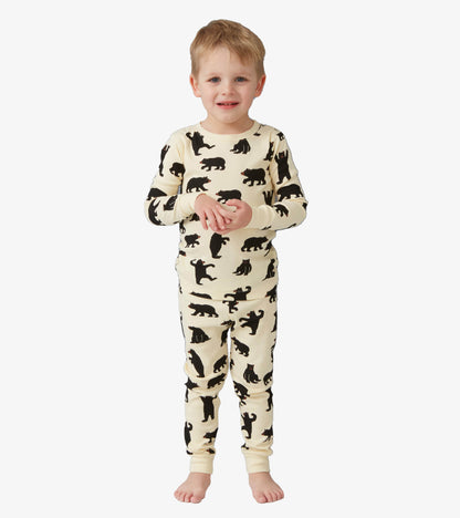 Pyjama pour enfant – Ours noirs sur fond naturel