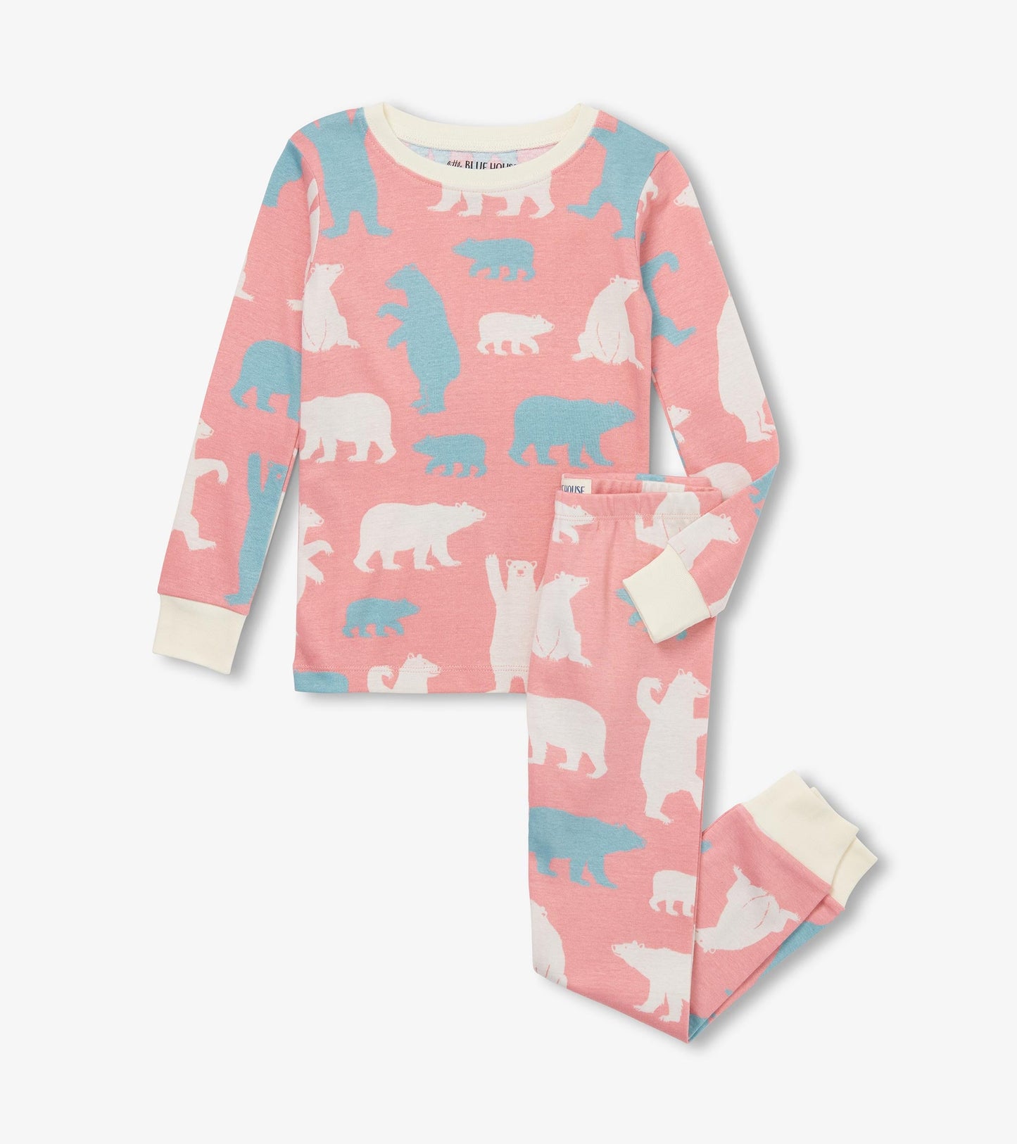 Ensemble pyjama rose pour enfants, ours polaires
