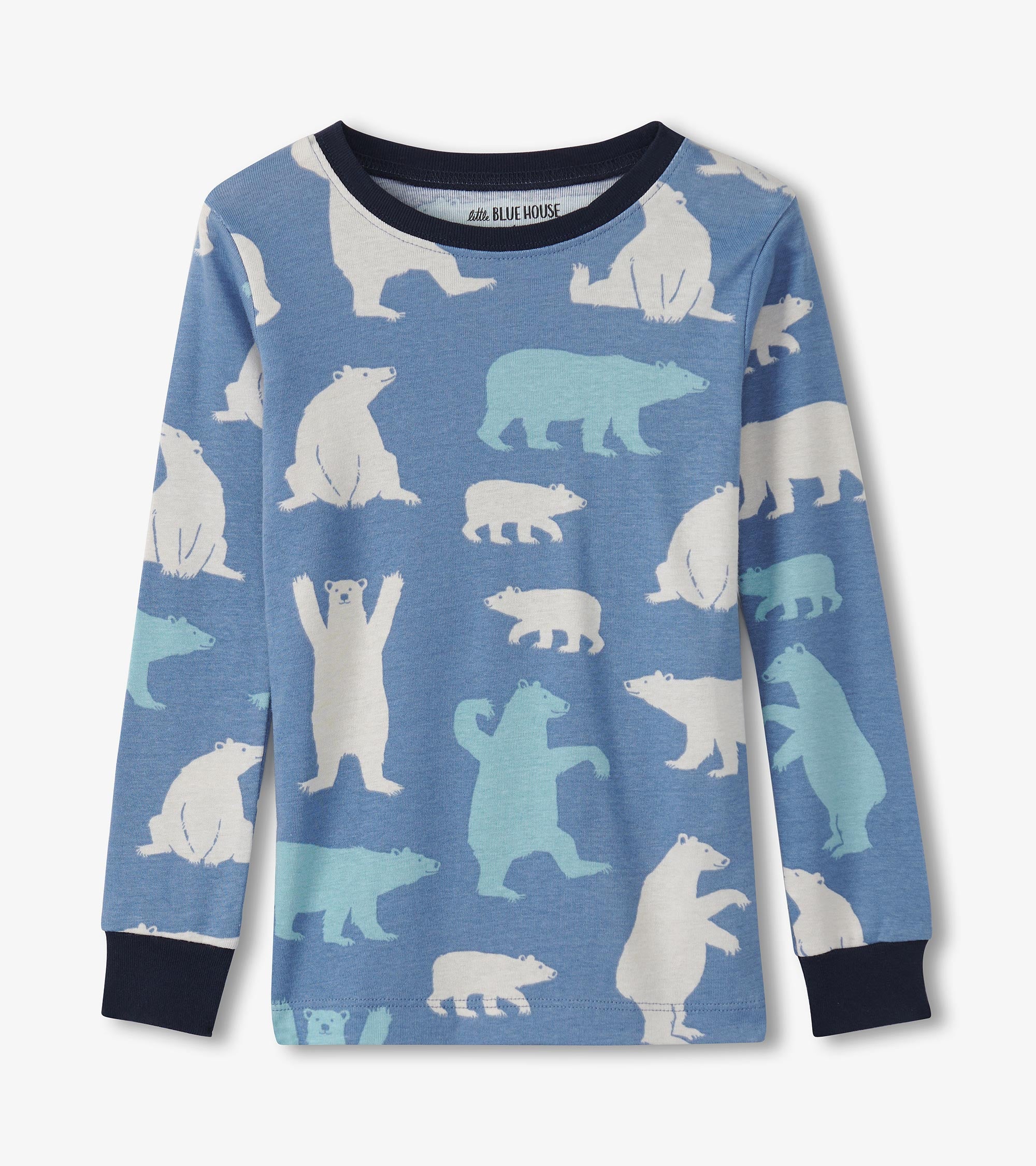 Pyjama pour enfant – Ours polaires sur fond bleu