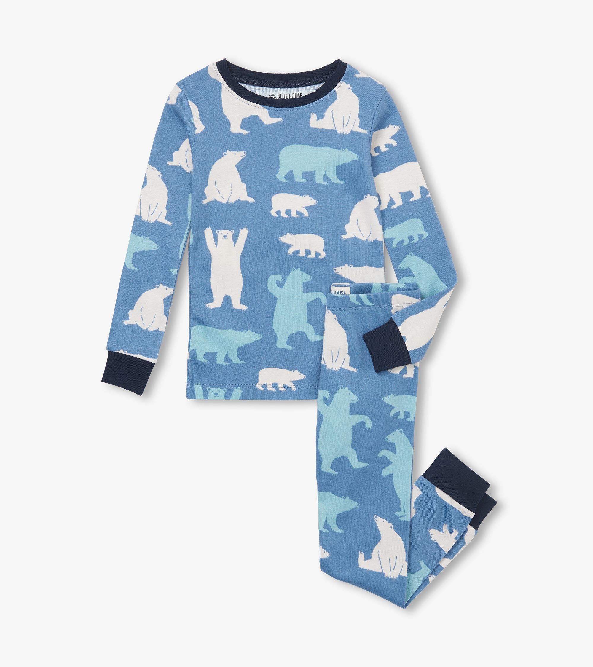 Pyjama pour enfant – Ours polaires sur fond bleu