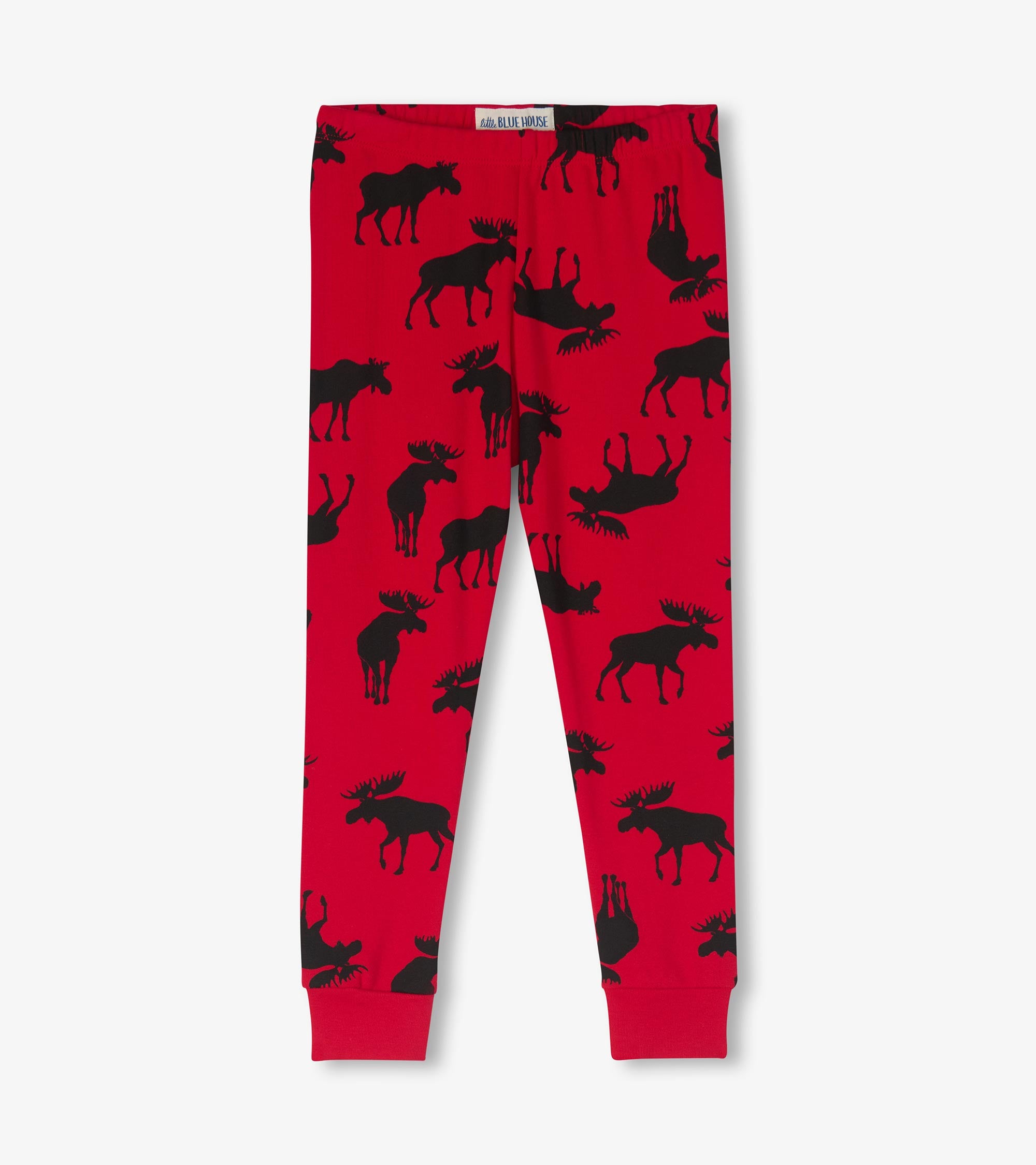 Moose on Red Kids Pajama Set