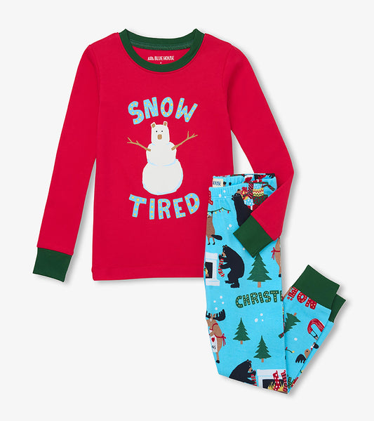 Pyjama pour enfant – Bonhomme de neige « Snow Tired »