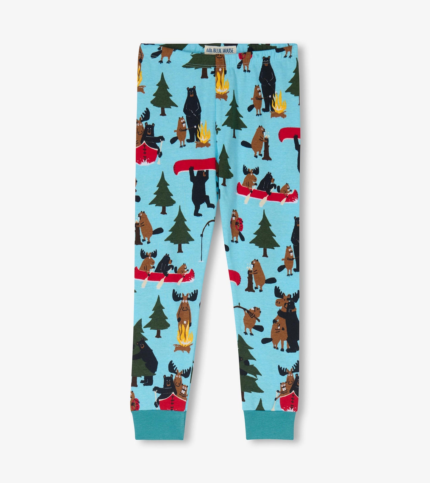 Life In the Wild Blue Kids Appliqué Pajama Set