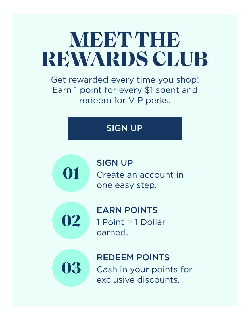 Promotes the store rewards program and encourages shoppers to join. With "Meet the Rewards Club" text.