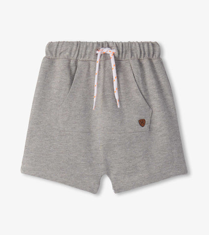 Short à poche kangourou – Gris athlétique
