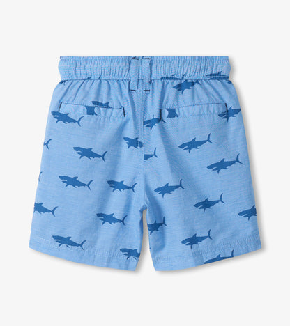 Short tissé en coton Oxford – Bébés requins