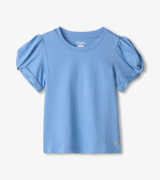 hatley T-shirt à manches torsadées – Bleu bleuet