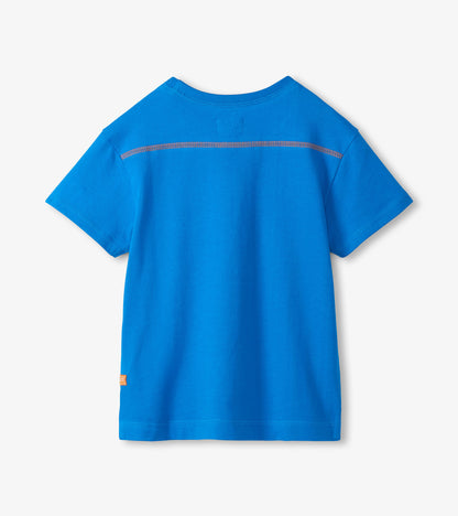 T-shirt à emmanchure basse – Bleu français
