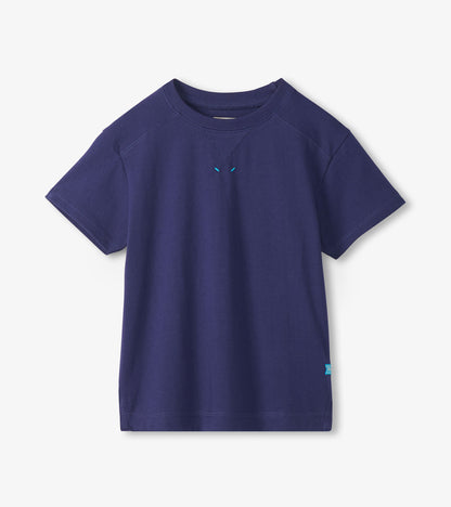 T-shirt à emmanchure basse – Bleu patriote