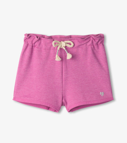 Girls Purple Paper Bag Shorts