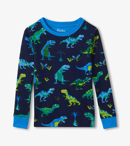 Boys Sharptooth Rex Long Sleeve Pajama Set