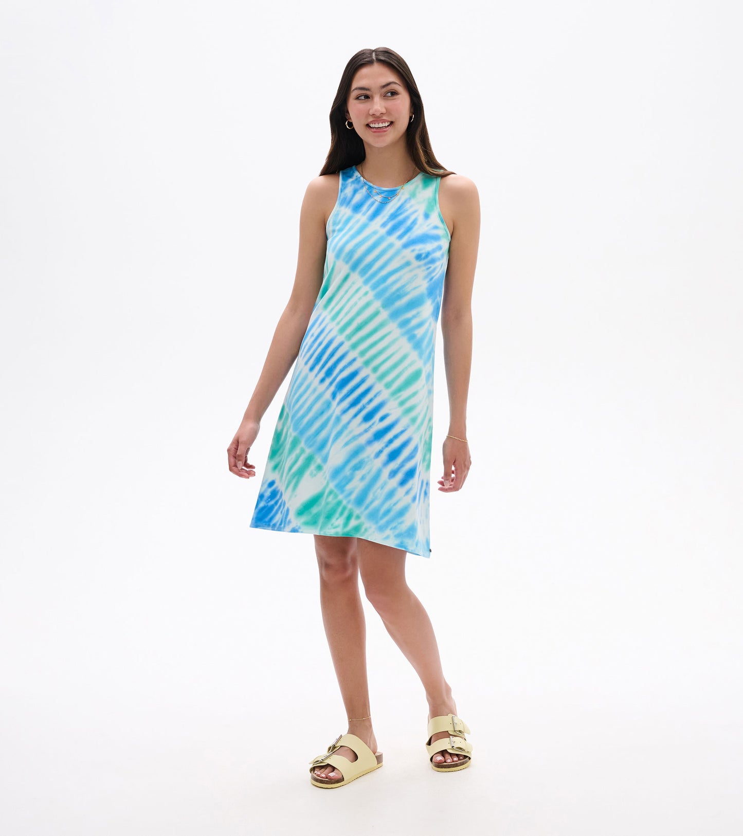 Bella Dress - Blue Wave Tie Dye