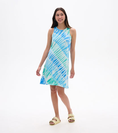 Bella Dress - Blue Wave Tie Dye