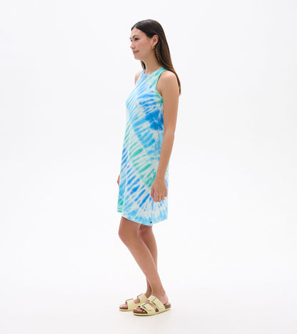 Bella Dress - Blue Wave Tie Dye