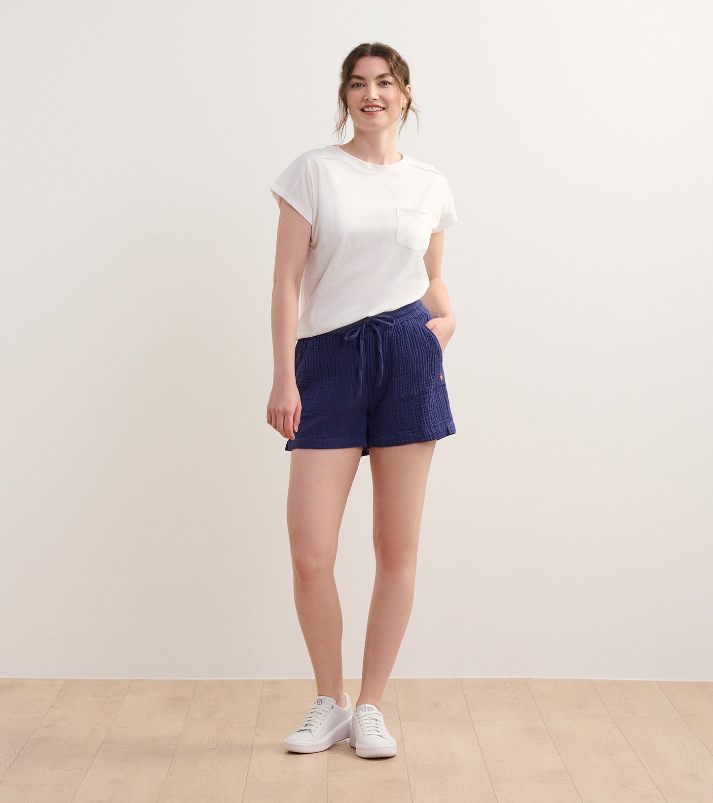T-shirt ample à poche – Blanc