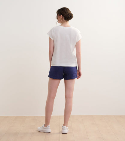 T-shirt ample à poche – Blanc