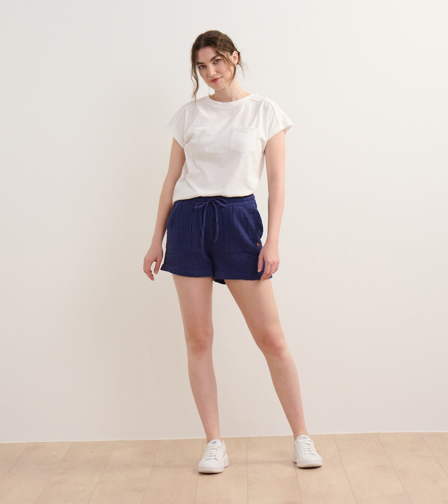 T-shirt ample à poche – Blanc