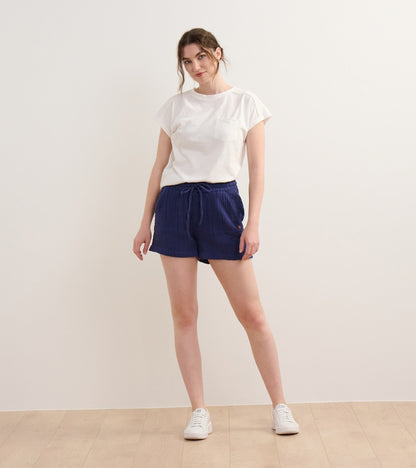T-shirt ample à poche – Blanc