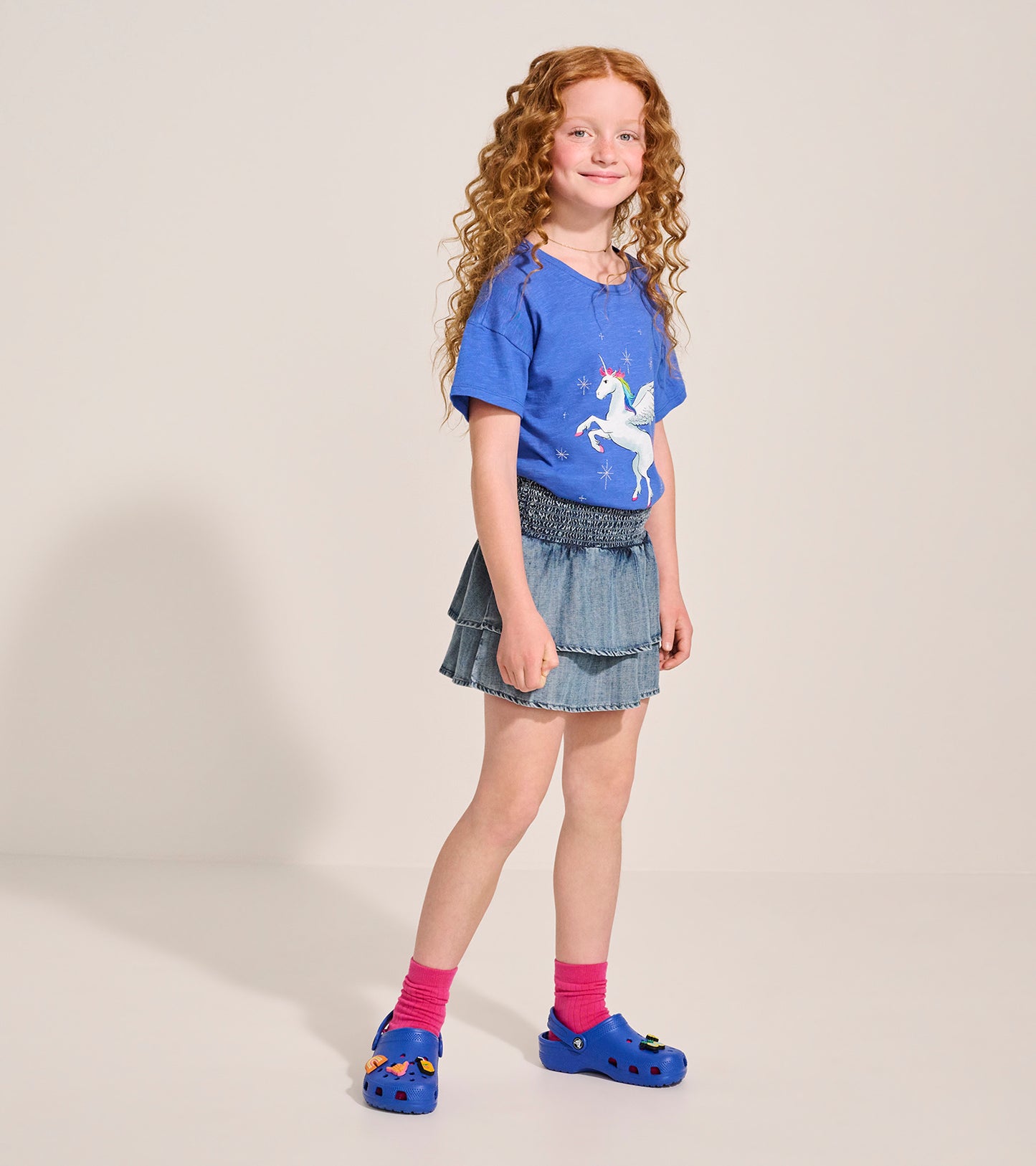 Jupe froncée en tencel –