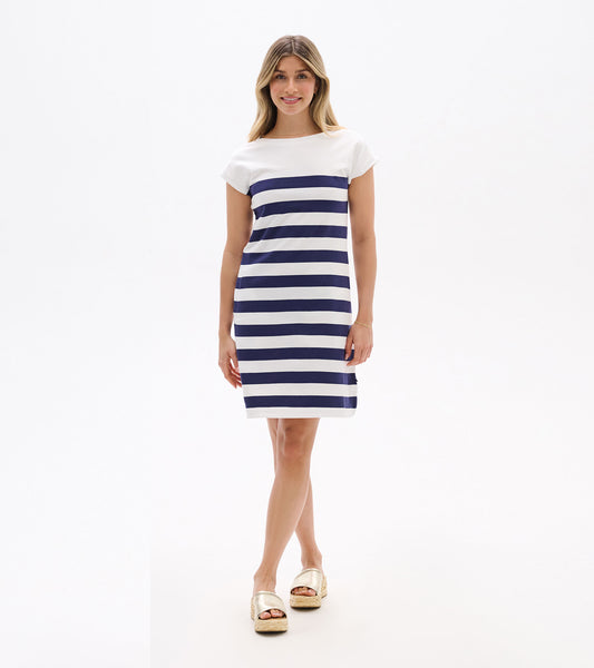 Capri Dress - Patriot Blue Stripes